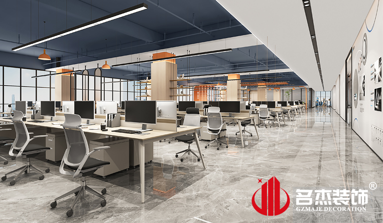 開放辦公區裝修設計效果