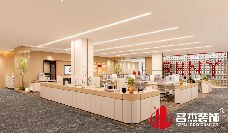 開放辦公區域裝修設計效果